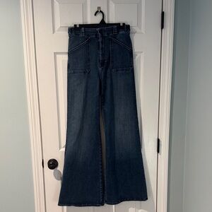 NWOT MOTHER size 29 Dark Blue Flare Jeans
